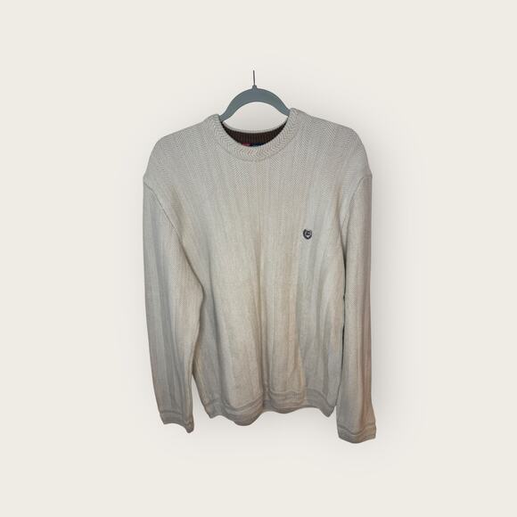 Chaps Cream Knit Chunky Sweater Mens Size XL - Picture 1 of 4